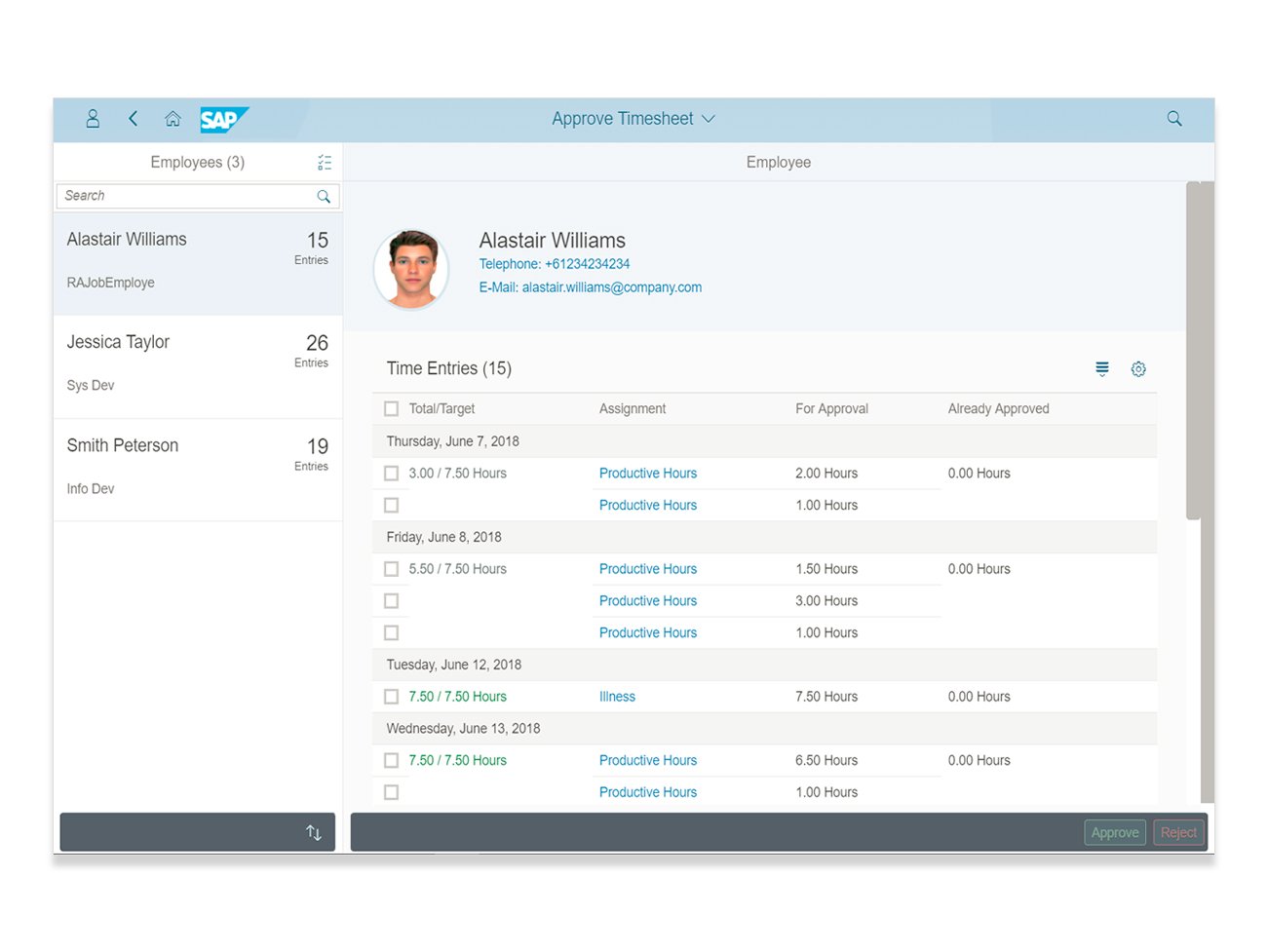SAP-Fiori-Approve-Timesheets-App