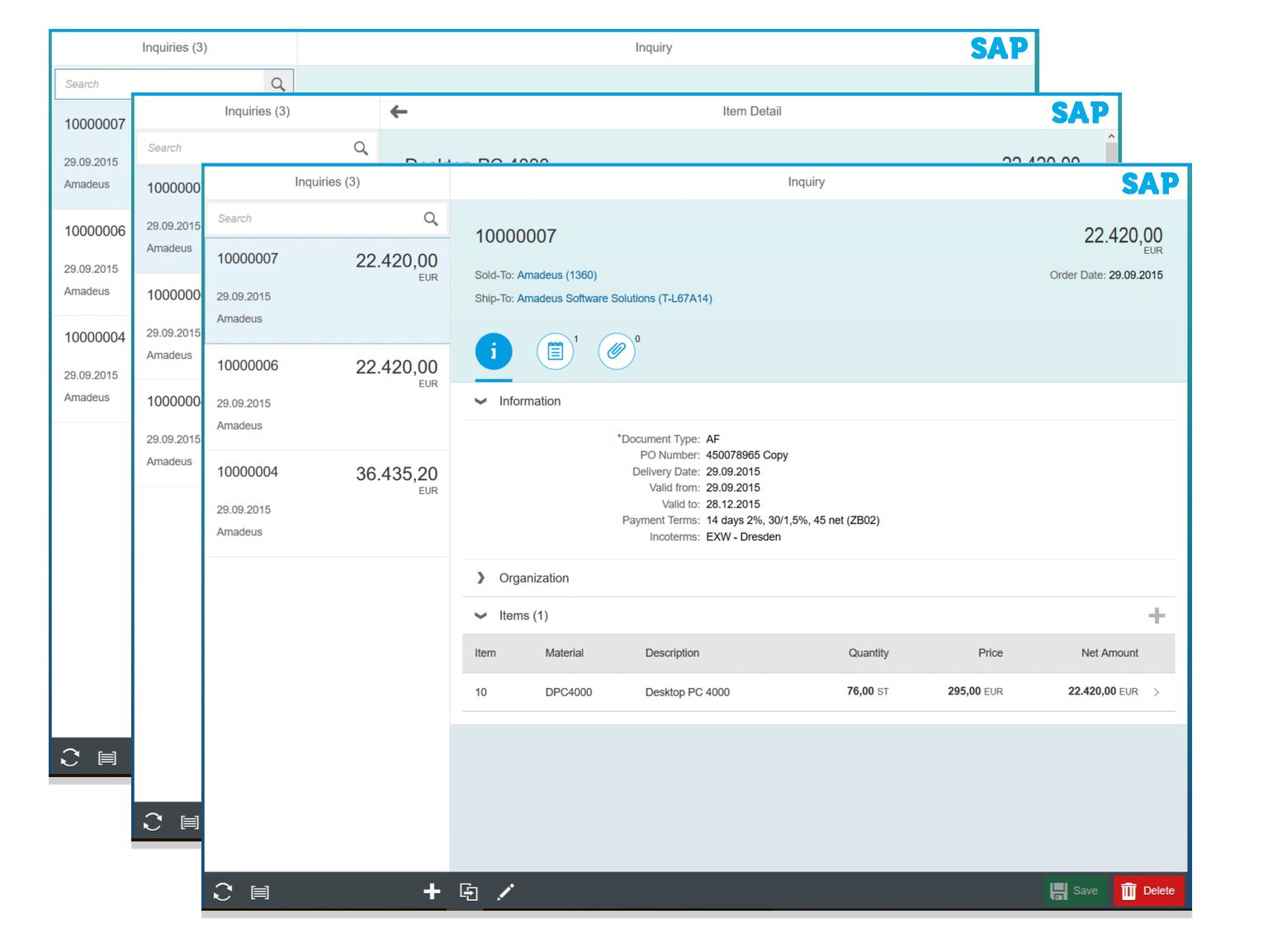 SAP-Inquiry-Fiori-App