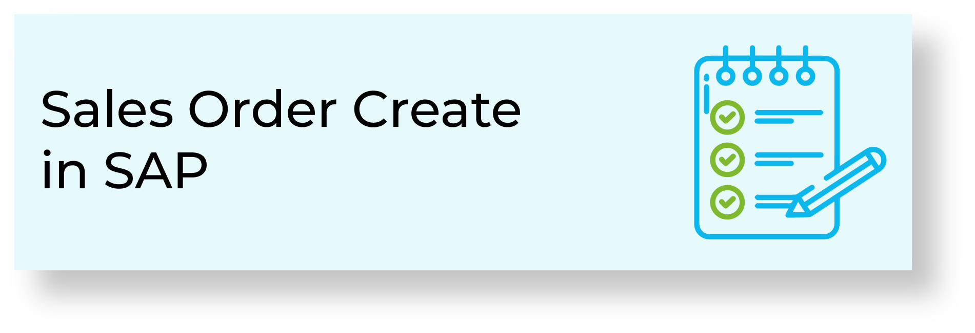 Sales Order Create in SAP