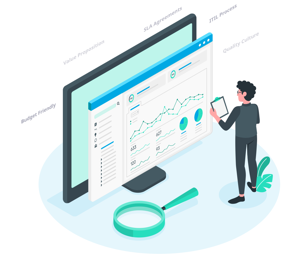 Dev support. Аналитика. Аналитика веб-сайтов. Анализируют документы картинка для сайта. Analytics.