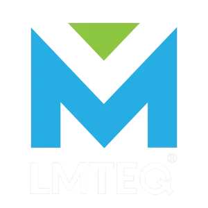 A large blue letter M with a green downward-pointing triangle above it. Below, the text LMTEQ appears in bold white letters on a black background, representing an SAP and Salesforce Cloud Service Consulting Company specializing in ServiceNow.