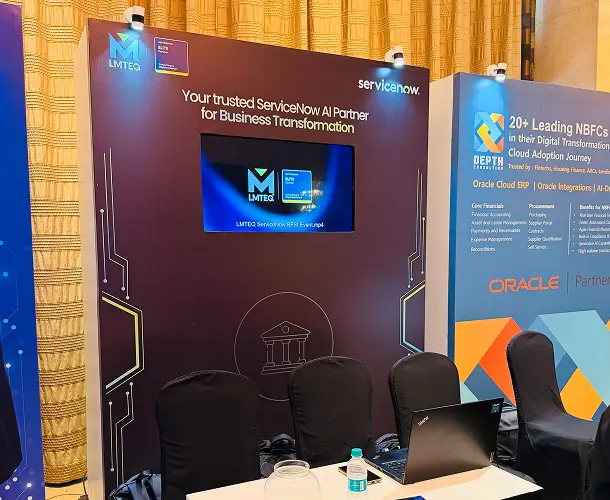 NBFC booth setup LMTEQ at NBFC Connect