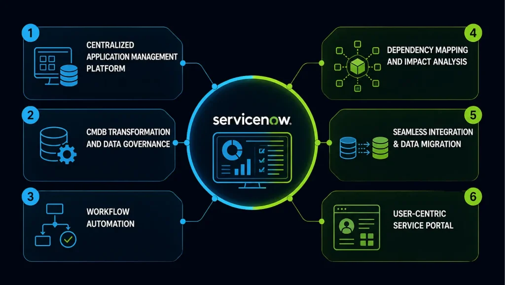 Application Management Platform Solution Delevered ServiceNow Custom Development