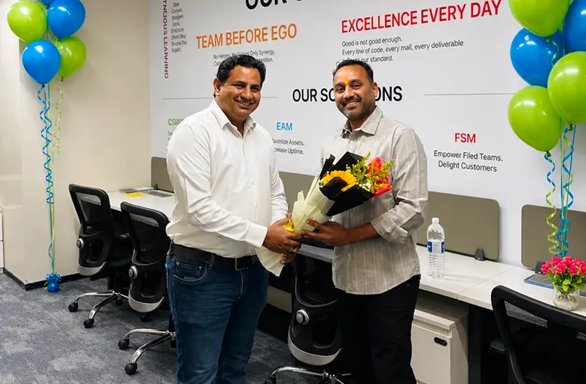 lmteq ceo with guest LMTEQ Pune Office